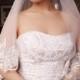 Bridal Wedding Veil 2 Tier Layers Blusher White/Light Ivory Hip Length Lace Edge With Comb Ready To Ship