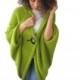 50% CLEARENCE May Green Plus Size Oversize Overcoat Poncho Pelerine Cardigan