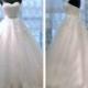 Gorgeous Backless White Lace Strapless Weddings Dresses #W05