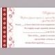 DIY Wedding RSVP Template Editable Word File Instant Download Rsvp Template Printable RSVP Cards Wine Red Rsvp Card Elegant Rsvp Card - $6.90 USD