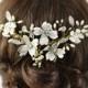Custom Wedding flower hair vine, Bridal Hair Vine, Wedding Headpiece, Bridal Hair Comb, Bridal Hair, Floral Headband, Bridal Crown #Regina