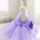 Flower Girl Dress Lace with Purple Sash,Toddler Girl Dress,Infant Tutu,Birthday Dress Baby, PD033