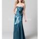 Taft schulterfreies Stock Länge Prom Kleid mit asymmetrische, Drapes - Festliche Kleider 
