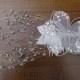 Wedding Brides Hair Comb White Sequins Flower Comb Hair Accessory