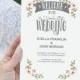 Folded Wedding Program Template - DIY Program - Wedding Program - Easy Editable Wedding Ceremony Program - DIY Program - Instant Download