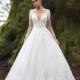 Style 9366 by Allure Bridals - Lace  Tulle Illusion back Floor Off-Shoulder  Plunge  V-Neck A-Line  Ballgown Wedding Dresses - Top Design Dress Online Shop