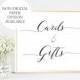 Wedding Gifts Sign Printable, Gifts and Cards Wedding Sign, Cards and Gifts Sign, Modern, Instant Download, Digital, DIY, Black and white