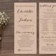 Wedding Program Template Print, Custom Printable Wedding Program, Printable Digital Ceremony Program, White or Kraft Paper Background