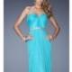Aquamarine Strapless Sweetheart Gown by La Femme - Color Your Classy Wardrobe