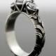 Ladies Engagement Outlaw ATV Tire Tread Ring- Sterling Silver