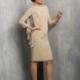 2017 Refined Knee-length Long Sleeves Scoop Sheath/Column Beading Chiffon Mother Of The Groom Outfits - dressosity.com