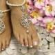 DIANA pearl wedding barefoot sandals