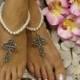 FAITH pearl cross barefoot sandals