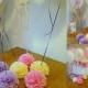 Wedding party baby shower christening  balloon weights,table centrepieces and decorations tissue paper pompoms ..balloons not included
