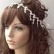 Bridal Headband, Wedding headband, Pearl Wedding Headband, hair jewelry, ivory head piece, brides accessories, gift for her - $38.00 USD