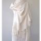 Ivory Wedding Shawl, White Bridal Shawl, Brides Shrug, bridal scarf, Bridesmaid Gift, best seller - $35.00 USD