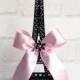 15 inch Black Eiffel Tower Centerpiece, Black and Pink Paris Centerpiece, Paris Wedding Bridal Shower or Baby Shower, 1 Tower included
