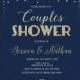 Couples Wedding Shower invitation Navy and gold, printable, modern chic shower, digital invite customizable _1229couples