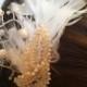 Feather and Ivory Swarovski Bridal Comb