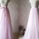 Women PINK Maxi Skirt, Pink Bridesmaid Skirt, Pink Full Maxi Tulle Skirt, Baby Pink Tutus Pink Wedding, 2017 Custom Long Cocktail Skirt-WD47