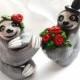 Sloth Wedding Cake Topper - Choose Your Colors - Wedding Cake Topper Polymer Clay Figurines -  CUSTOMIZED for You with your own colors