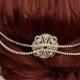 Wedding hair chain - 1920s Wedding - Hair Jewelry- Hair Accessories - Bridal hair - Bo ho Head chain - Wedding Accessories - Celtic Celtica