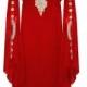 Red Gold Embellished Kaftan Dress - Jywal