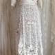 Authentic Antique Wedding Gown / Titanic / Irish Crochet / Ivory / Hand Made / Bridal Gowns and Separates / Size M