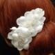 Wedding Flower Hair Comb, Bridal Hair Comb, Wedding Hair Accessories, Rustic wedding Hair Piece, Bohemian Wedding Headpiece - $25.00 USD