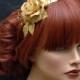 Flower Gold Headband, Bohemian Headband, Gold Hair Accessories, Bridal Headband, Wedding Hair Accessories - $28.00 USD