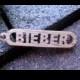 FREE SHIPPING Handmade Bieber Wooden Keychain