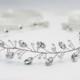 Crystal wired headpiece_Crystal bridal halo_Swarovski bridal headpiece_Swarovski crystal bridal hair vine