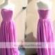 Sales! Sweetheart  Floor Length Lilac Bridesmaid Dress Asymmetrical Hem/ Celebrity Dress/ Wedding Party Dress by wishdress