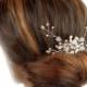 Pearl Wedding Hair comb,, Hair Ornament, Bridal Hair comb, Haircombs for brides, Crystal Hair comb