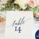 Table Numbers Printable, Table Numbers Wedding, Table Number Template, Navy Blue Wedding Printable, Blue, PDF Instant Download #BPB320_7