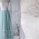 2016 Off White Lace Bridesmaid Dress, Sweetheart Illusion Wedding Dress, Light Mint Chiffon Prom Dress, Long Evening Gown Floor Length(T172)