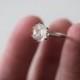 Raw Diamond Ring Uncut Engagement Ring Sterling Silver Handmade Avello