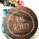 Rustic Ring Bearer Box with Burlap Pillow and Ribbon - Ring Security - RB-1