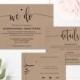 Simple Wedding Invitation Template • Rustic Wedding Invitation Printable • Minimalist Wedding Invitation Suite • Modern Calligraphy Wedding
