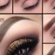 Gold Smokey Eye For All Eye Colors! Please Like And Follow