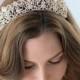 Silver Bridal Tiara, Wedding Crown, Vintage Bridal Tiara, Bridal Hair Accessory, Rhinestone Wedding Tiara, Royal Wedding Crown ~TI-3175
