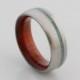turquoise wedding ring wood ring wood wedding band red heart ring mens wedding ring man jewelry woman wedding ring