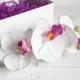 Orchid hair clip, Bridesmaid gift, Floral hair clip, Floral headpiece, Flower accessory, Hawaiian hairclip, Orchid hair comb, Beach wedding - $25.00 USD