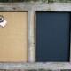 30x22" Barn Wood  Framed Chalk Board & Cork board