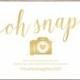 Wedding Hashtag Sign Printable // Oh Snap Wedding Sign // Gold Wedding Signs, Editable Hashtag Sign // Instant Download