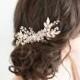 Gold Leaf Hair Combs, Bridal Hair Comb, Wedding Hair Accessory