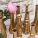 Wedding Vases, 11 Gold Wedding Vases, Bud Vases,Vases,Bridal Shower, Baby Shower,Rustic Wedding, Barn Wedding, Boho wedding,Vintage Wedding