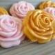 30 Sugar Edible Flowers, Gumpaste Roses Fondant, Edible Cake Fondant Topper, Fondant Cupcake Toppers, Gold Pink Party Edible Decorations