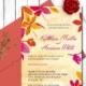 Wedding invitation Watercolor wedding invites Wedding invitatona printable Floral wedding invite.