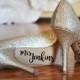 Wedding Shoes Decal, Personalized Wedding Shoes Sticker, Wedding Decal, Wedding Sticker, Bride Shoes Decal, Mrs. Established Wedding Date